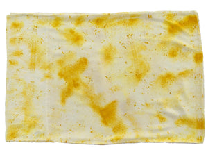 Yellow Silk Pillowcase with Natural Dye Flat View