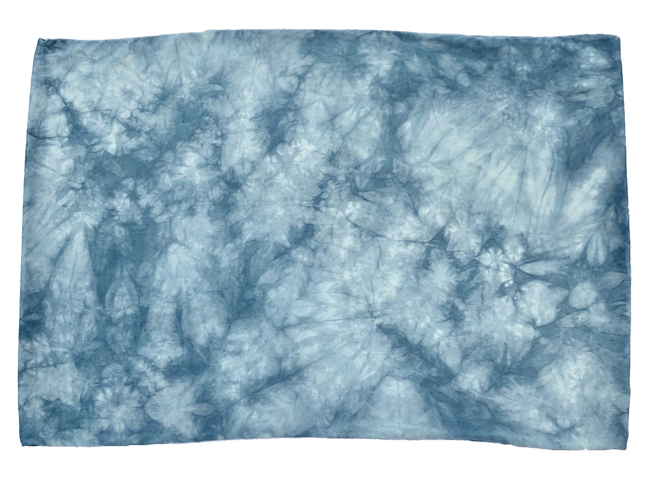 Naturally Dyed Indigo Silk Pillowcase Flat View