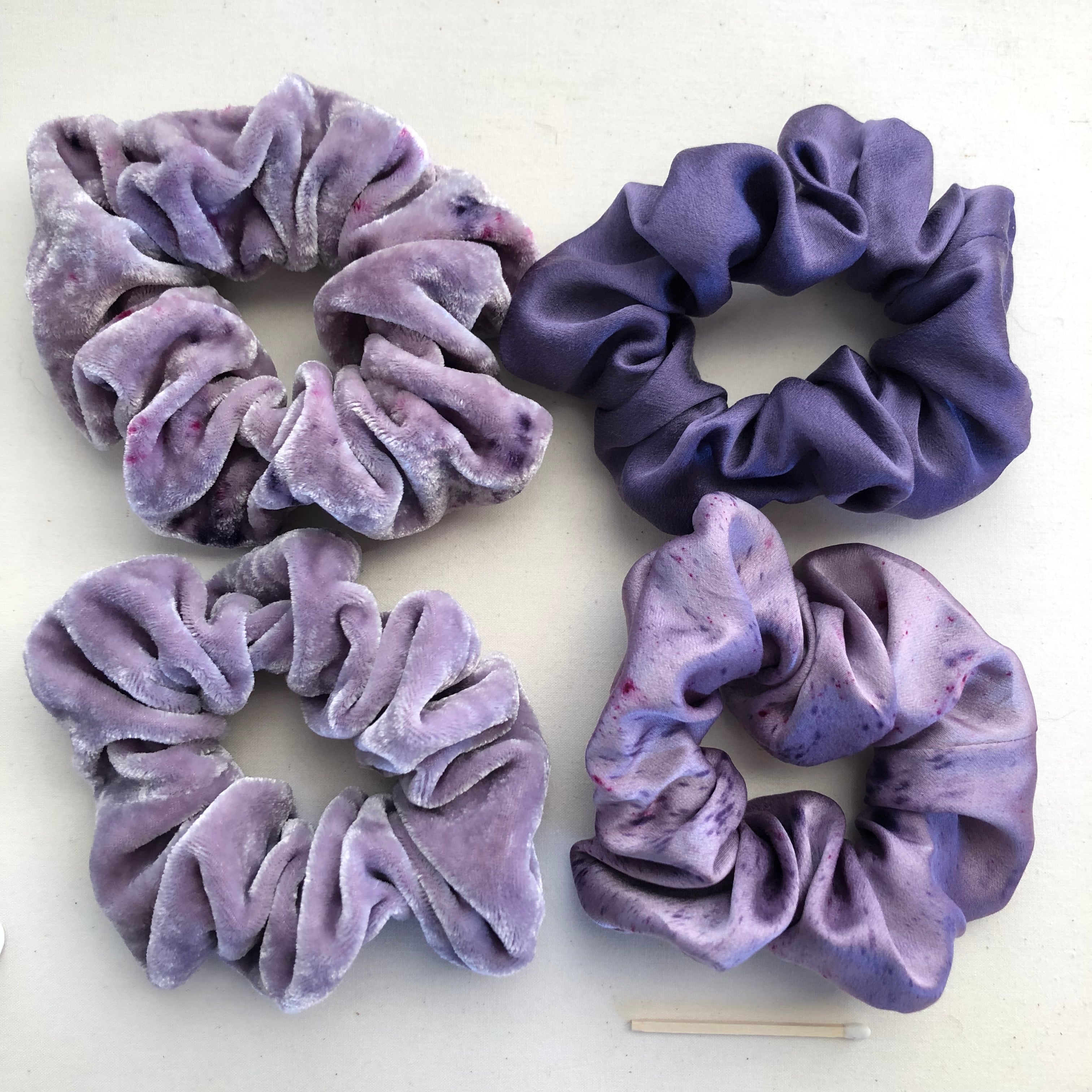 Logwood Purple Silk Scrunchie